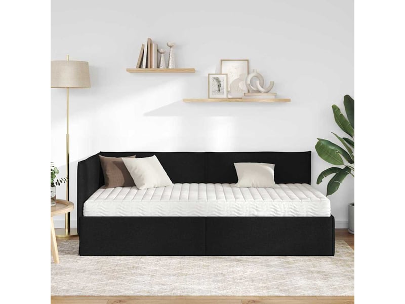  Lit adulte, lit simple, cadre de lit d'angle avec matelas 2 pièces vert velours cf6605  - Conforama C