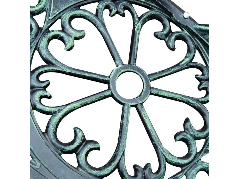 Banc de jardin,100x54x78 cm,2 places à dossier,métal,vert antique - Conforama E