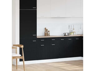 Meuble de rangement cuisine, armoire suspendue chêne noir 80x46x81,5cm