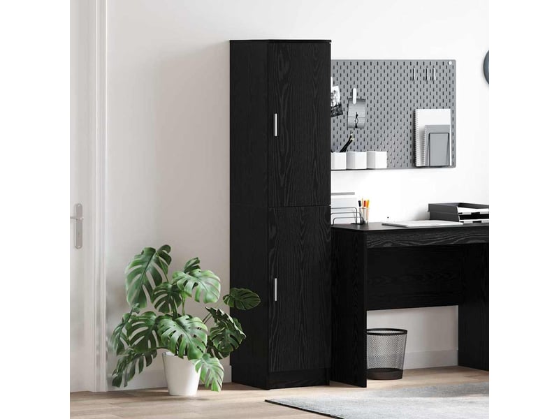  Buffet - haut armoire chêne noir 35 x 39 x 168 cm  - Conforama B