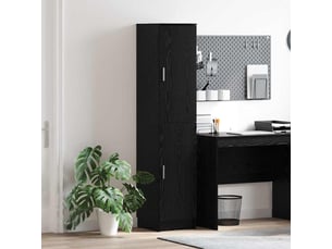 Buffet - haut armoire chêne noir 35 x 39 x 168 cm