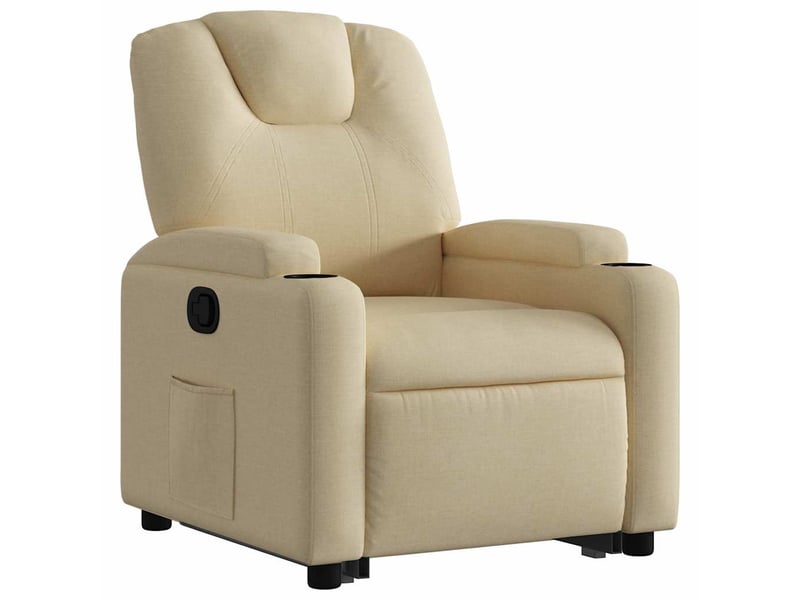  Fauteuil inclinable salon, fauteuil relax crème tissu shl1816  - Conforama D