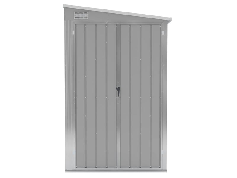  Abri de jardin mural gris 118x288x178 cm acier galvanisé  - Conforama C