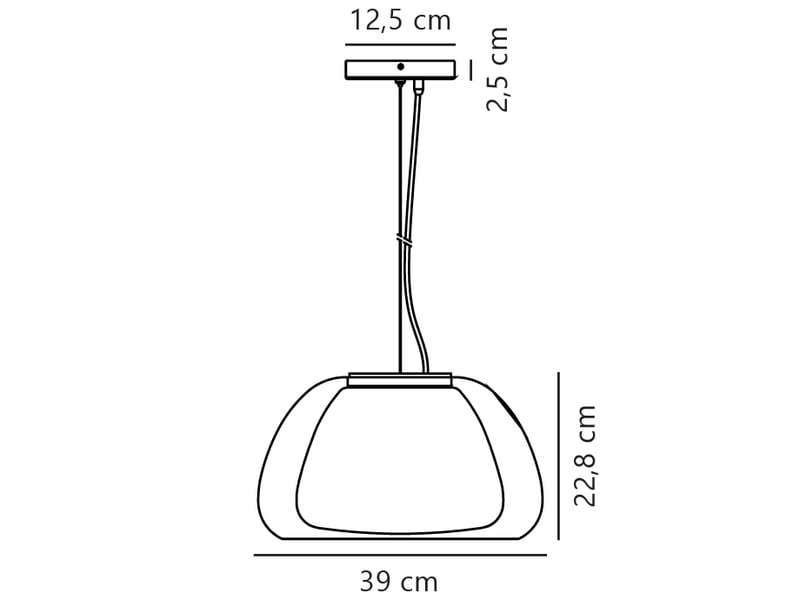Suspension jelly  verrerie transparent, h.22.8 - ip20 - e27 nordlux intérieur 2010783001 - Conforama E