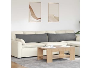 Lot de 2 coussins de canapé, coussins décoratifs tissu gris foncé 145 x 40 cm cf58855