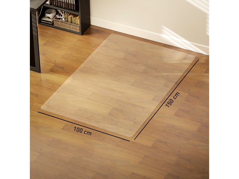  Tapis de chaise de rectangulaire bureau, antidérapants en plastique transparent 100x150cm  - Conforama C