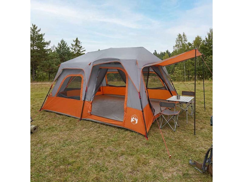  Tente instantanée, tente de camping 8 personne gris et orange  - Conforama B