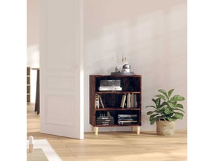 Buffet - bahut - meuble de rangement chêne fumé 57x35x70 cm bois d'ingénierie