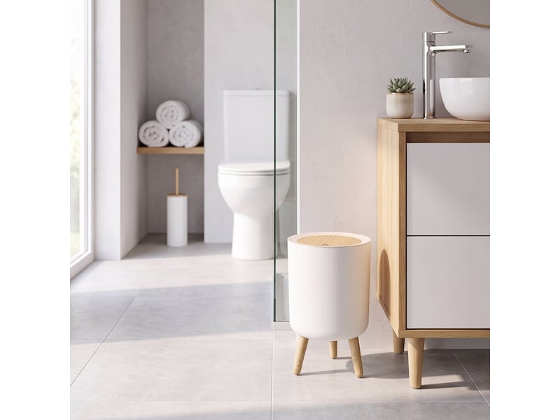  3 poubelle de salle de bain push malmo 7l  - Conforama B