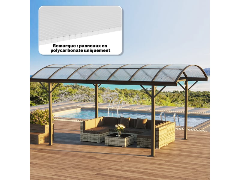  10 plaques alvéolaires en polycarbonate 4 mm, uv resistant, panneau alvéolaire double de serre, 120x60 cm, transparent  - Conforama D