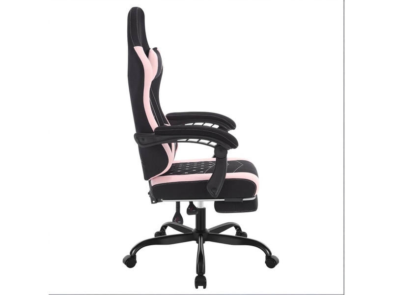 Chaise gaming ergonomique bicolore avec massage usb, repose-pieds et dossier inclinable 90° à 145°, pour le bureau - Conforama D