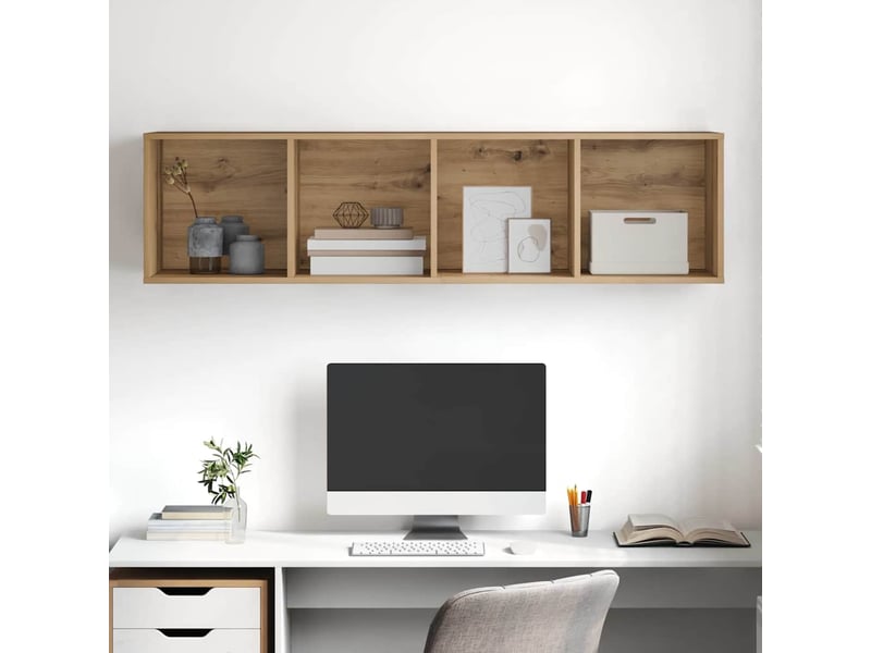  Ensemble meuble tv - banc tv - meuble de rangement 37 x 37 x 142,5 cm chêne artisanal  - Conforama E
