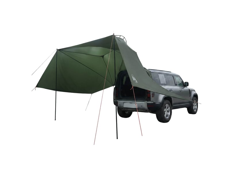Tente voiture pour camping vert armée 350x250 cm polyester et acier - Conforama A
