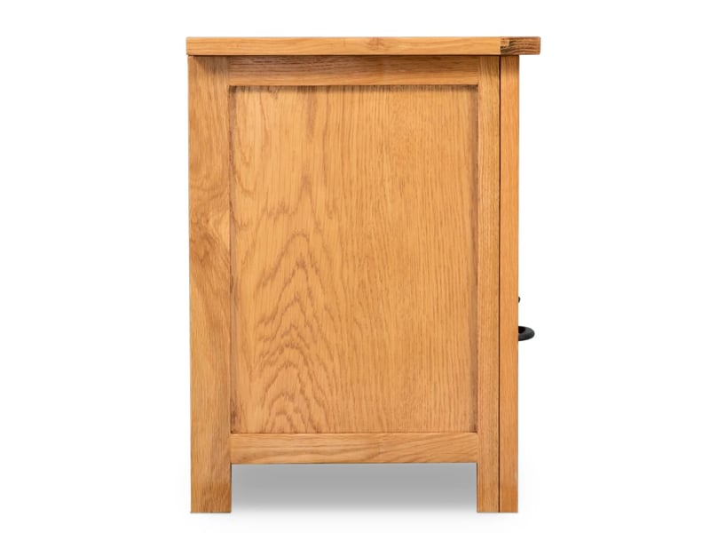  Meuble tv - banc tv - meuble de rangement 90x35x48 cm bois de chêne massif  - Conforama D