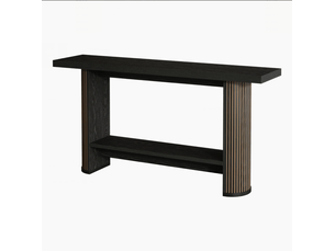 Console 0 tiroir(s)  coloris noir <strong>DESMIU</strong> <strong></strong> - longueur 140 cm - 140 cm