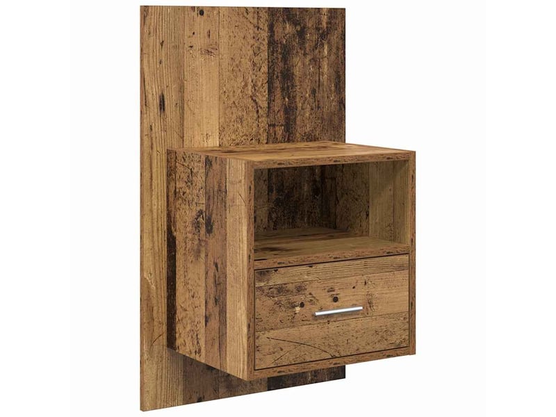  Table de chevet - cabinet de chevet - table de nuit 2 pc bois ancien 50 x 32.5 x 80cm  - Conforama E