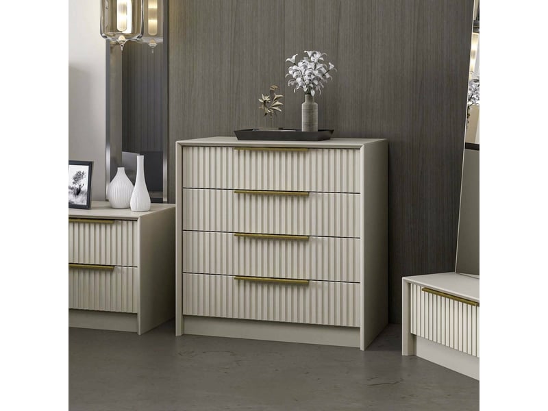  Commode fanoos, 7 tiroirs, 72x45x77h cm gris ciment Fanoos - Conforama B