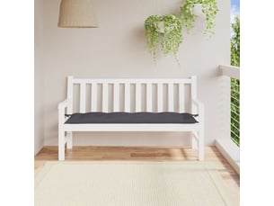 Coussin de banc de jardin, coussin d'assise anthracite 150x50x7 cm tissu oxford cf52639