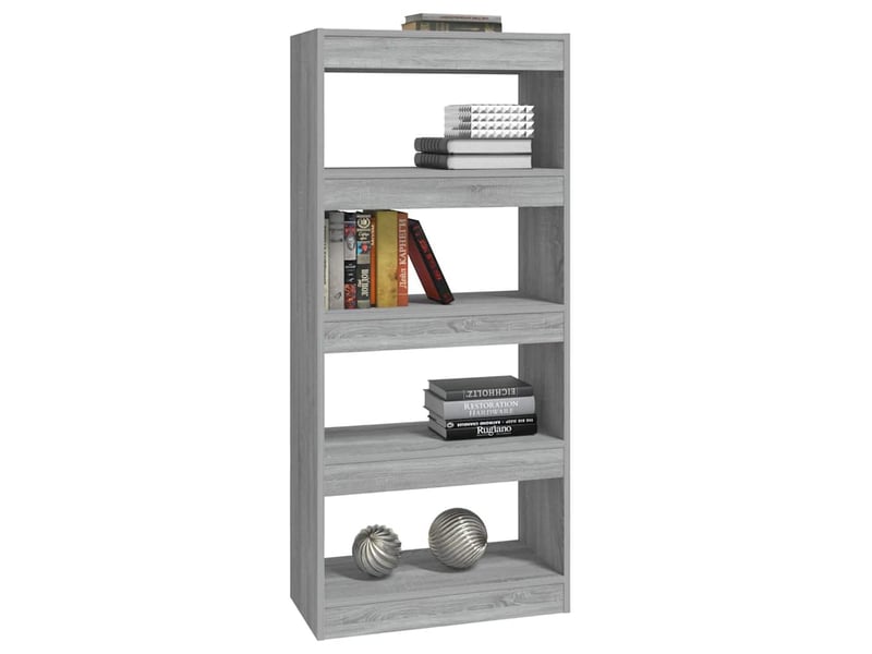  Bibliothèque, étagère de rangement sonoma gris 60x30x135 cm bois d'ingénierie  - Conforama C