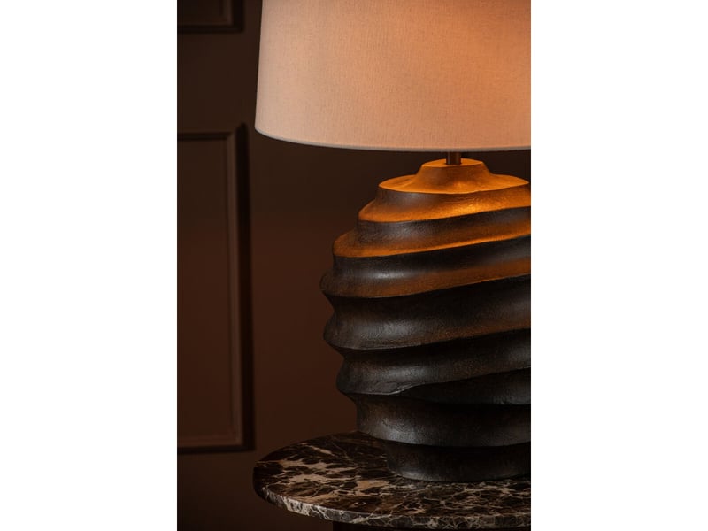  Lampe à poser design thibaut 43cm marron  - Conforama D
