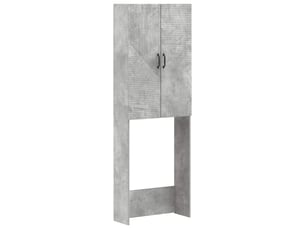 Armoire de toilette, meuble de toilette haarlem gris béton 66x25.5x190 cm