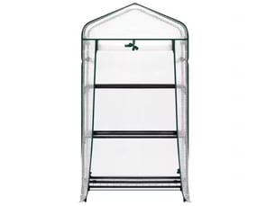 Serre de jardin - structure robuste - polyéthylèneacier - blanc - pour jardin et extérieur