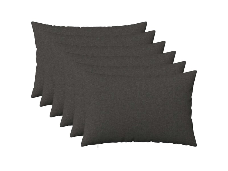  Lot de 6 housses de coussin heerlen gris foncé 40 x 60 cm tissu cf49635  - Conforama B