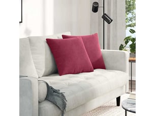 Lot de 2 coussins de canapé, coussins décoratifs bordeaux 45 x 45 cm cf59029