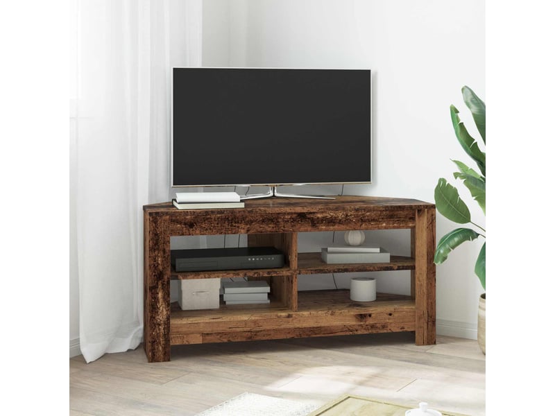  Meuble tv d'angle moderne 102x41x50 cm bois ancien bois d'ingénierie  - Conforama B