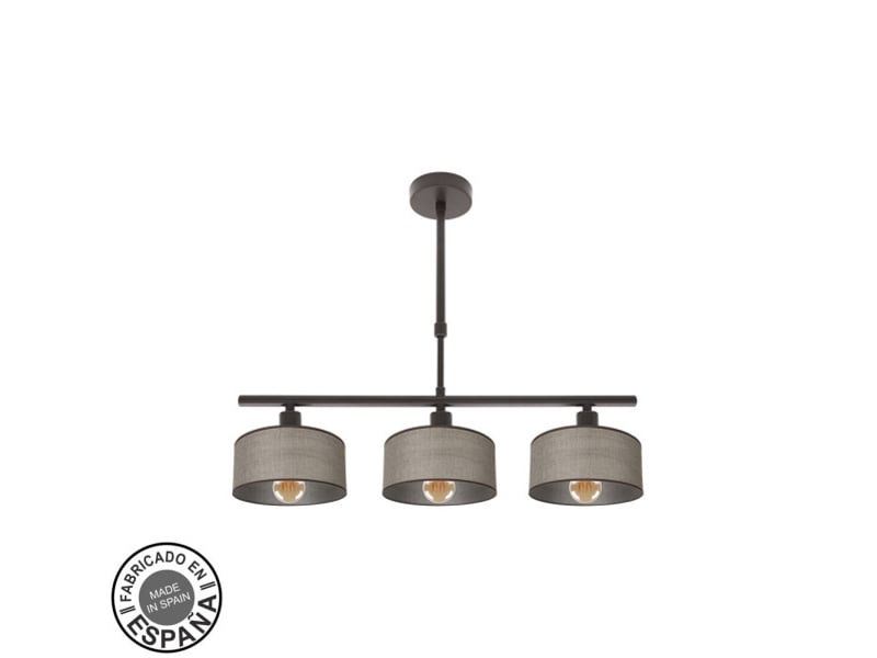  Lampe de plafond fabrilamp gilda marron 3 x e14 hauteur réglable 39-56 cm 55x14 cm 190353002 - Conforama A