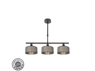 Lampe de plafond fabrilamp gilda marron 3 x e14 hauteur réglable 39-56 cm 55x14 cm