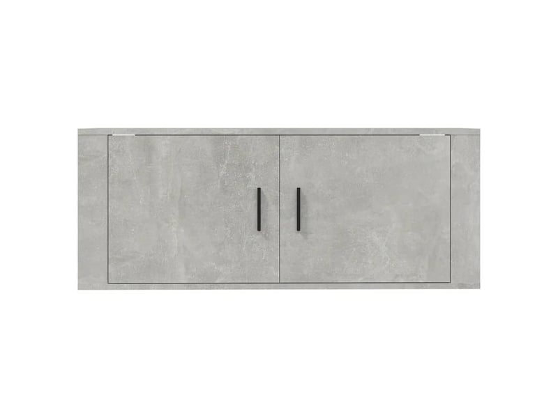  Meuble tv - banc tv - meuble de rangement mural gris béton 100x34,5x40 cm  - Conforama D