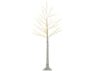 Bouleau lumineux 120 led blanc chaud, 3 niveaux, 150 cm, ip44, pour fête, mariage et noël