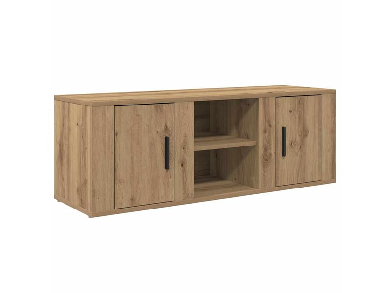 Meuble tv - banc tv - meuble de rangement 100 x 31,5 x 35 cm chêne artisanal bois d'ingénierie - Conforama A