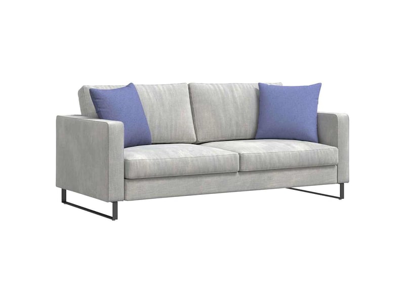  Lot de 2 coussins de canapé, coussins décoratifs tissu bleu denim 45 x 45 cm cf58786  - Conforama C