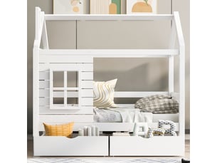Lit simple 80x160 cm <strong></strong>  <strong></strong> coloris blanc