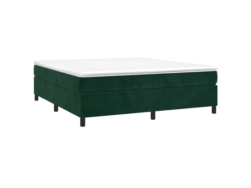  Lit double- lit adulte -  cadre de lit à lattes vert foncé 200x200 cm velours  - Conforama B