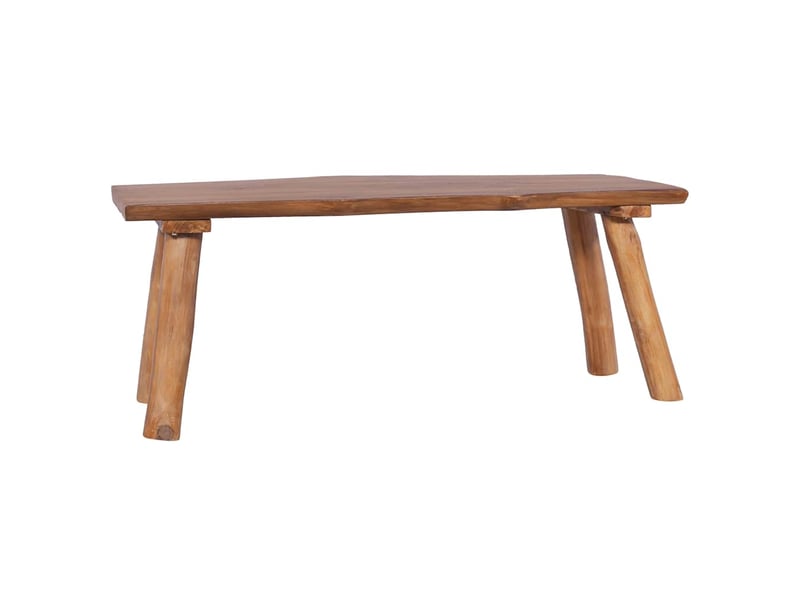  Banc d'entrée, banc d'intérieur de jardin 120 cm bois de teck solide  - Conforama B