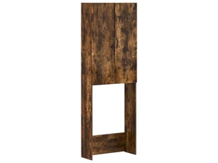 Armoire de toilette, meuble de toilette hoorn chêne fumé 66x25.5x190 cm