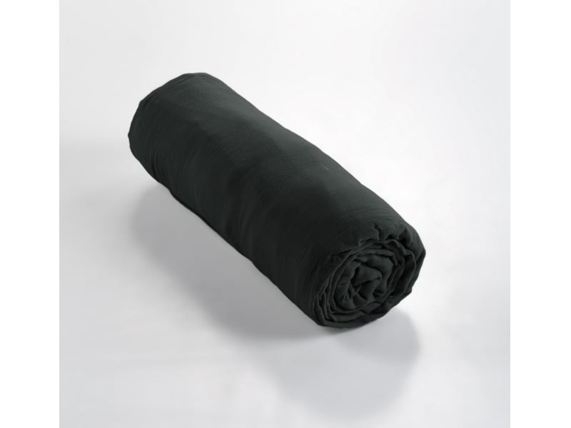  Drap housse 140 x 190 cm gaze de coton gaïa sapin bonnet 30 cm 14966 - Conforama A