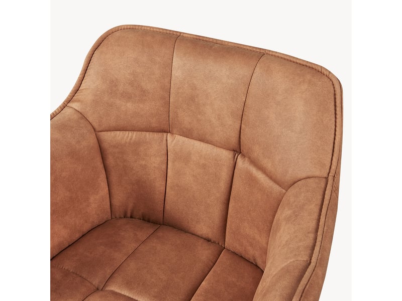  Chaise de salle à manger Birmingham simili-daim marron [en.casa] Birmingham - Conforama R