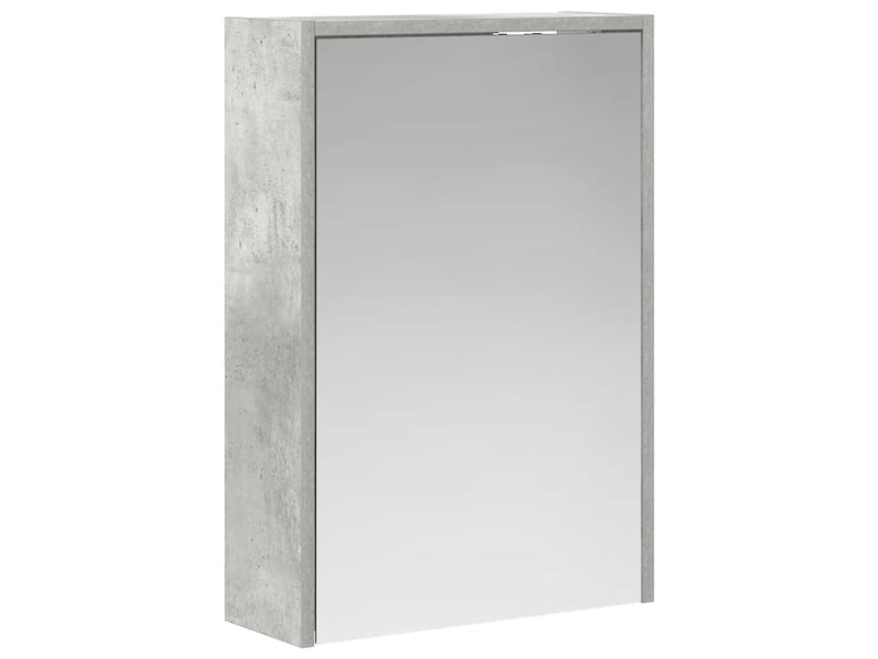  Armoire miroir de salle de bain, cabinet de salle de bain gris béton 43 x 16 x 62.5 cm cf65159  - Conforama A