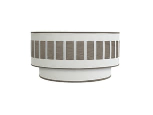 Applique murale fabrilamp ivanna blanc bois gris 1 x e27 17x30x15 cm