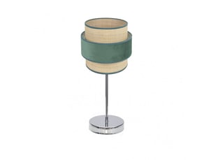 Lampe à poser fabrilamp reyes chromenaturel-vert 1 x e14 43 x 18 x 18 cm