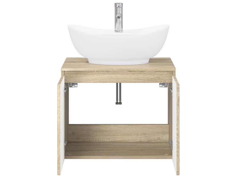 Ensemble de mobilier de salle de bain chêne sonoma cf64664 - Conforama C