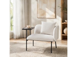 Fauteuil fixe <strong>HAUSS SPOLE</strong> <strong></strong> Tissu beige vendu A l'unité