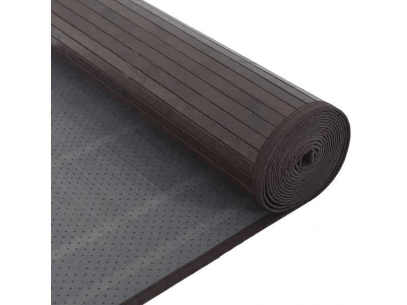  Tapis rectangulaire en bambou marron foncé 80x100 cm - comfortxl - 376905 376905 - Conforama E