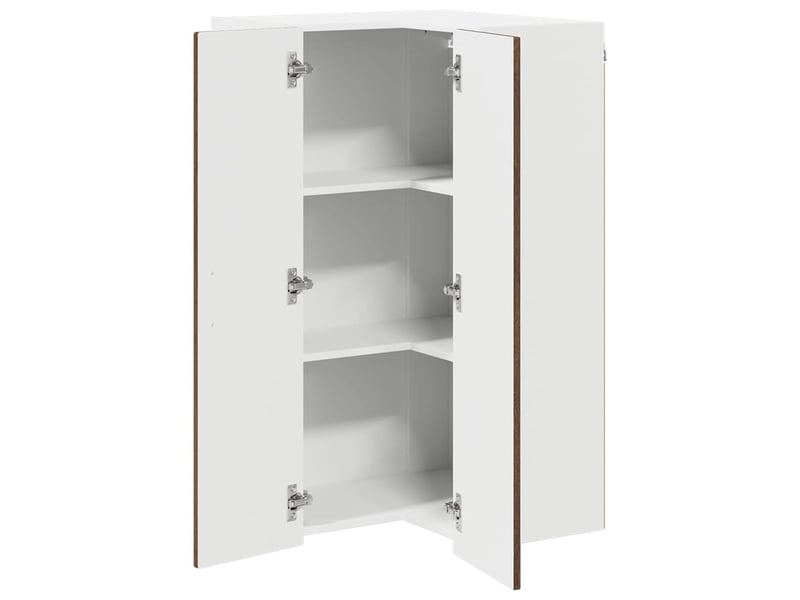  Meuble mural de cuisine, armoire d'angle cuisine porto chêne brun 57x57x100cm  - Conforama E