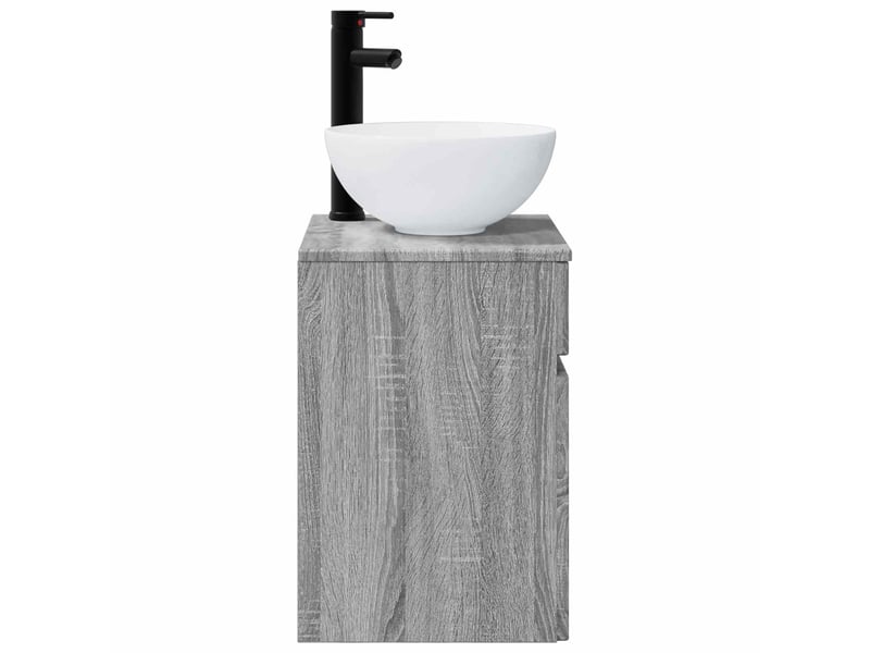 Meuble de lavabo mural, rangement salle de bain sonoma gris 39x35x63 cm - Conforama C