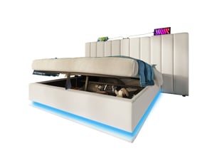 Lit coffre 160x200 cm <strong>HAUSS SPOLE</strong>  <strong></strong> coloris blanc